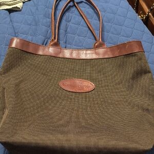 Hill Hill Carter Brown Leather Trim Tote Bag